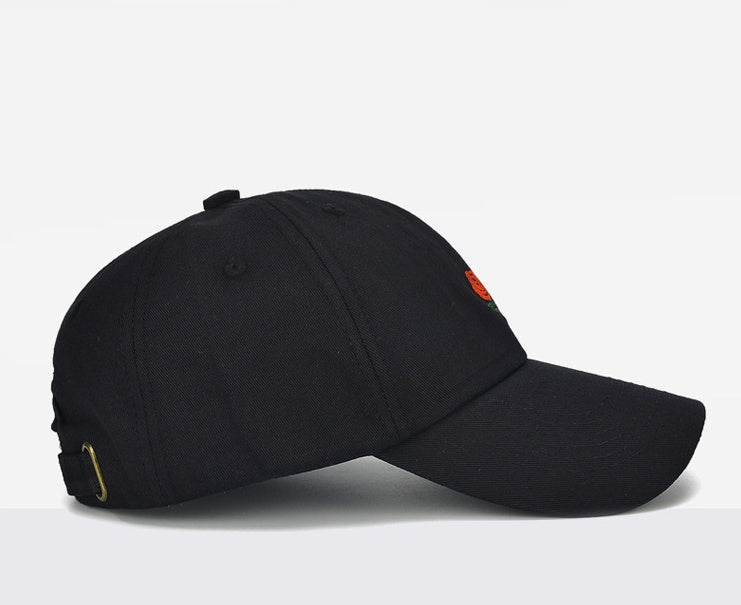 Flag Striped Male and Female Students Winter Personality Embroidery Duck Tongue Bend along Baseball Hip Hop Hat Soft Top Limorista