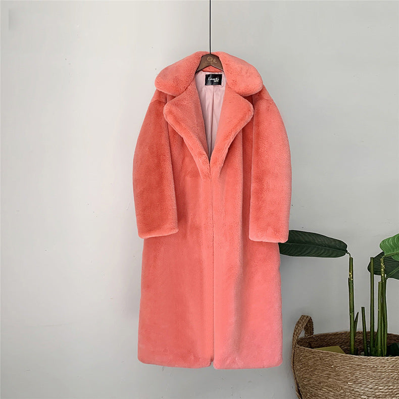 Thick long fur coat faux fur faux fur coat Limorista