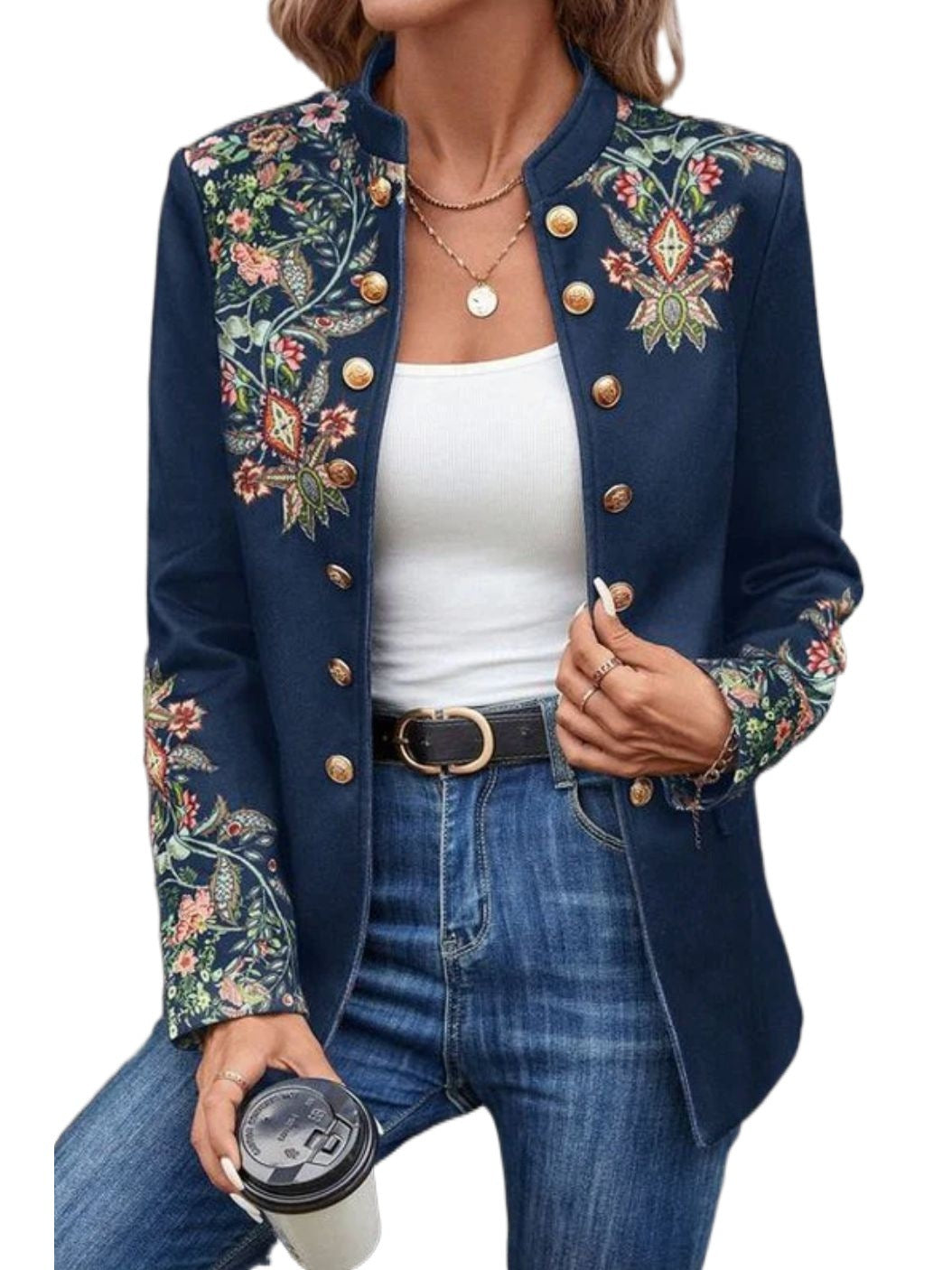 Printed Small Suit Jacket Women&
