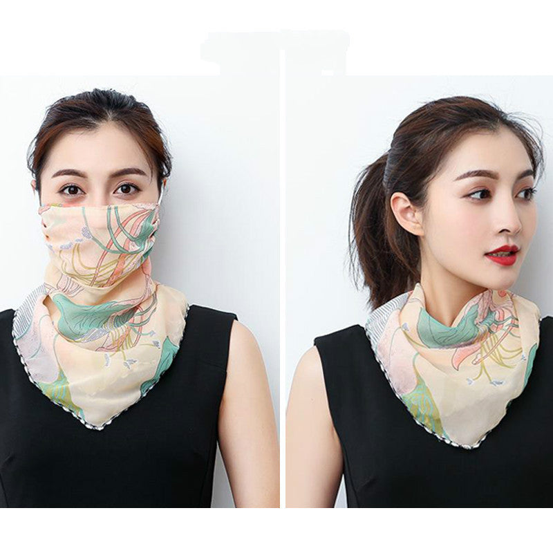 Hanging Ear Thin Face-covering Scarf Triangle Veil Scarf Limorista