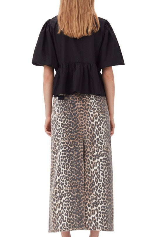 Fashion Printed Shirt Half Sleeve Lace-up Top Limorista