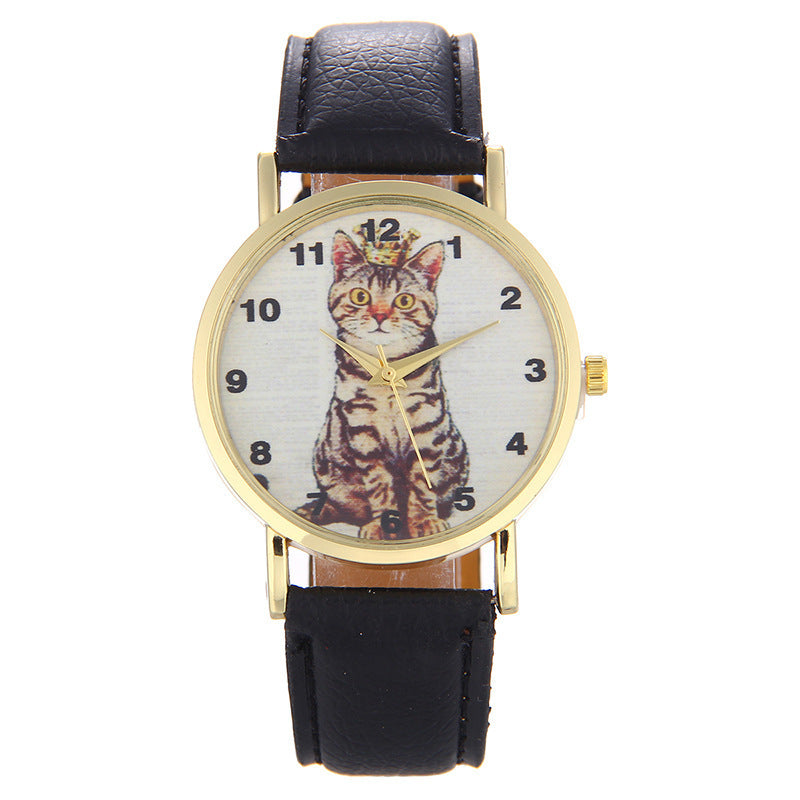 Squatting cute kitten pattern Watch Limorista