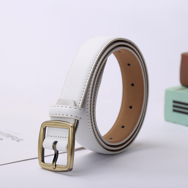 Cow leather belt women&