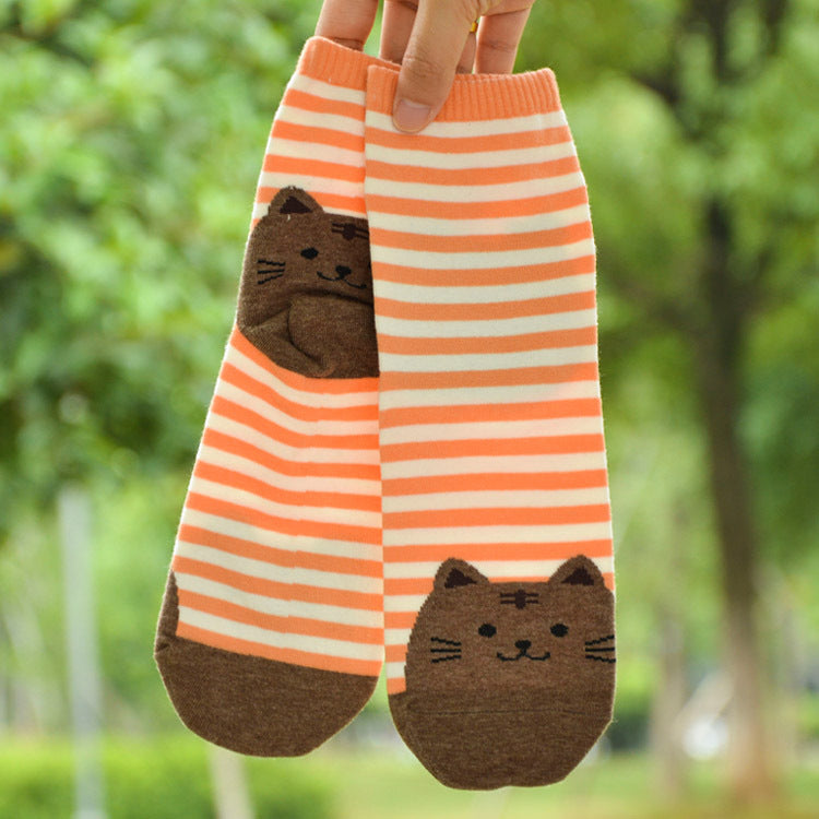 Autumn Korean cartoon socks ladies cotton socks socks wholesale in tubefun factory wholesale Limorista