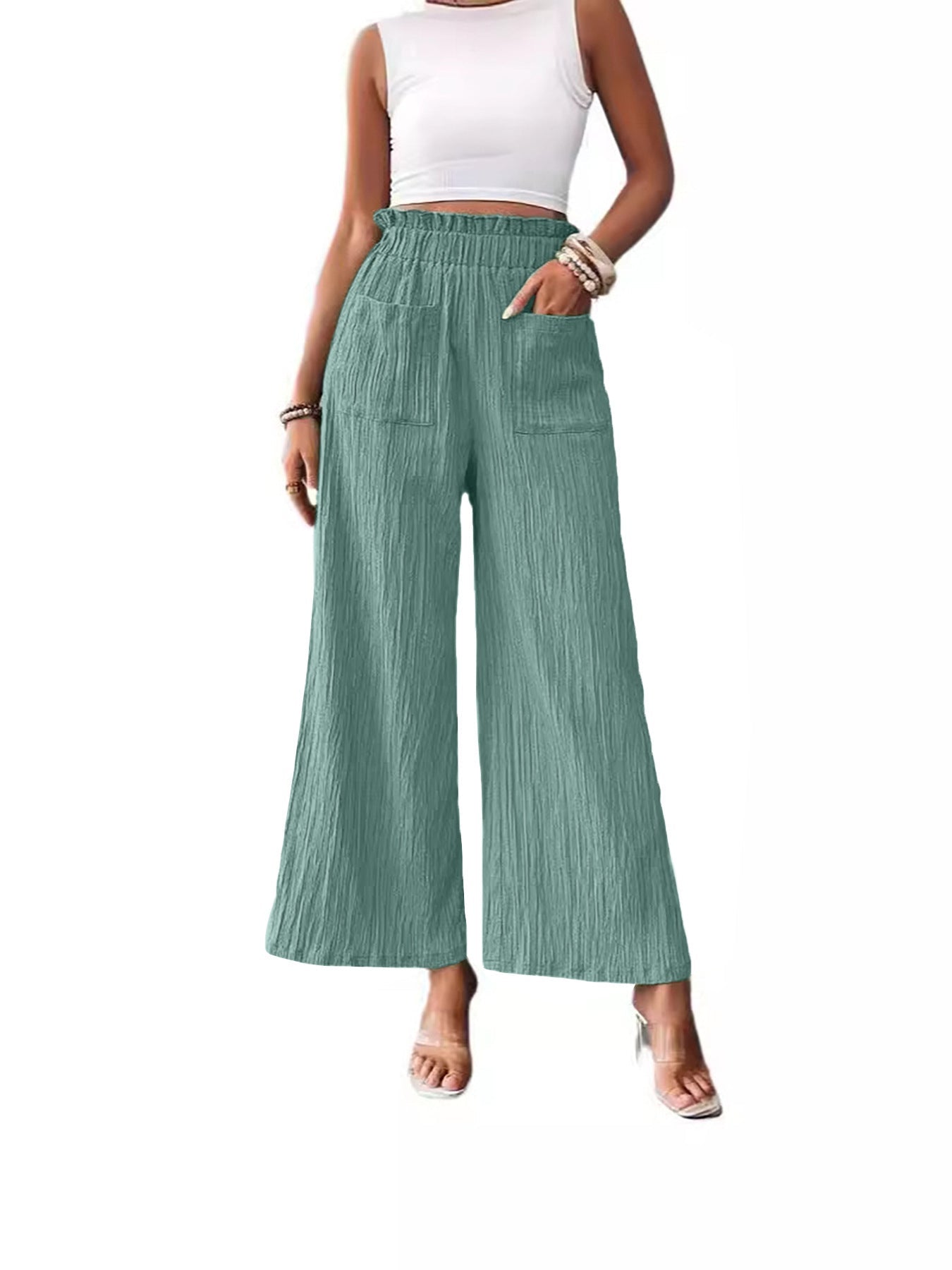 Casual Loose-fitting Wide-leg Slim-fit Trousers Limorista