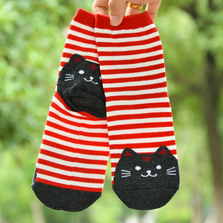 Autumn Korean cartoon socks ladies cotton socks socks wholesale in tubefun factory wholesale Limorista