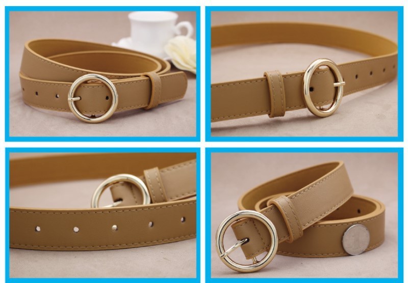 Alloy versatile round buckle belt Limorista