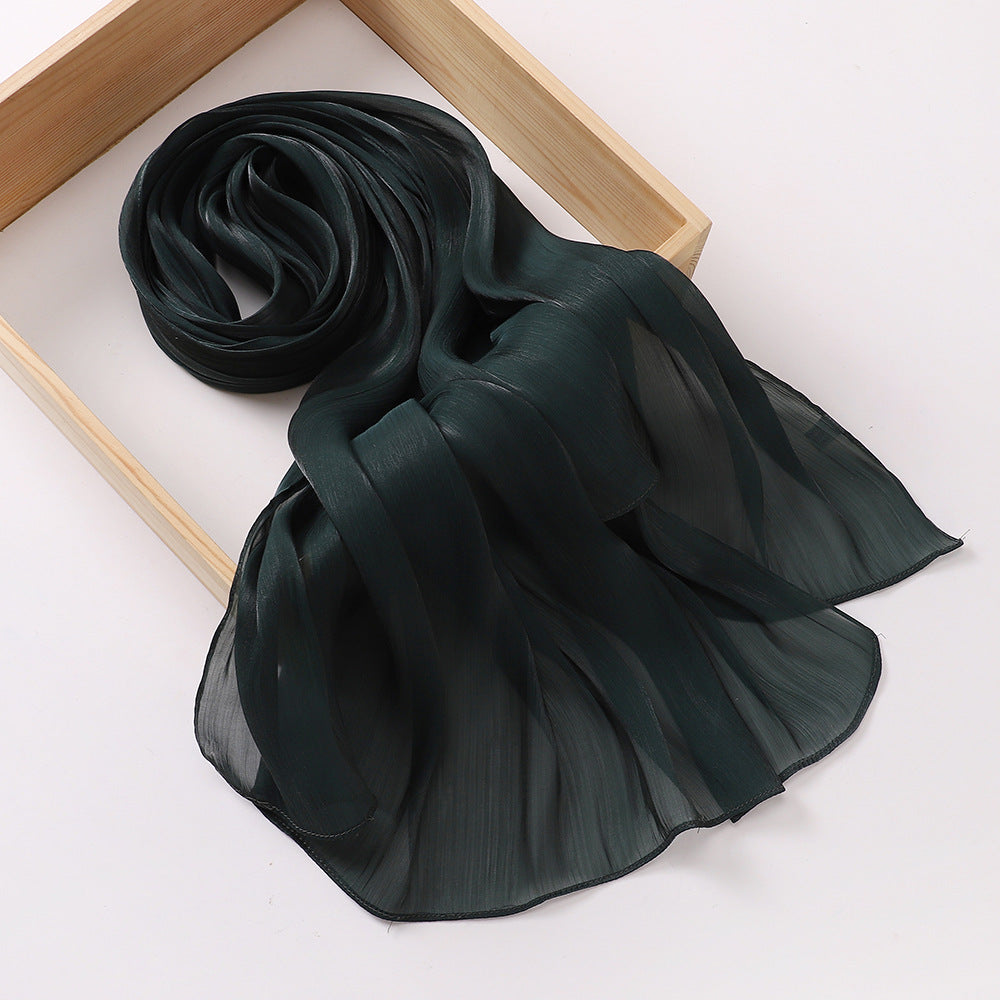 Breathable Cool Island Satin Smooth Silk Toe Scarf Limorista