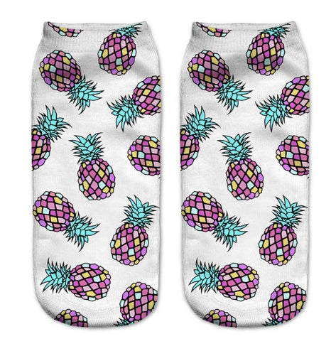 Popular Funny Unisex Short Socks 3D Cat Printed Anklet Socks Casual Socks Limorista