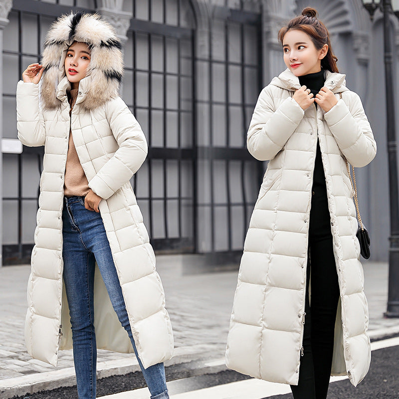 Slim-fit Over-the-knee Padded Cotton Coat Winter Coat Limorista