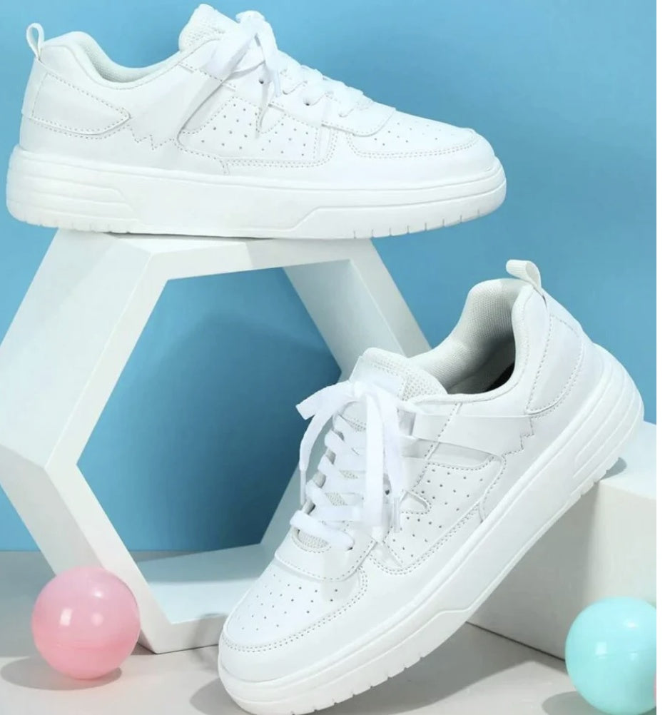 Fashionable All-match White Shoes Comfortable And Breathable Limorista