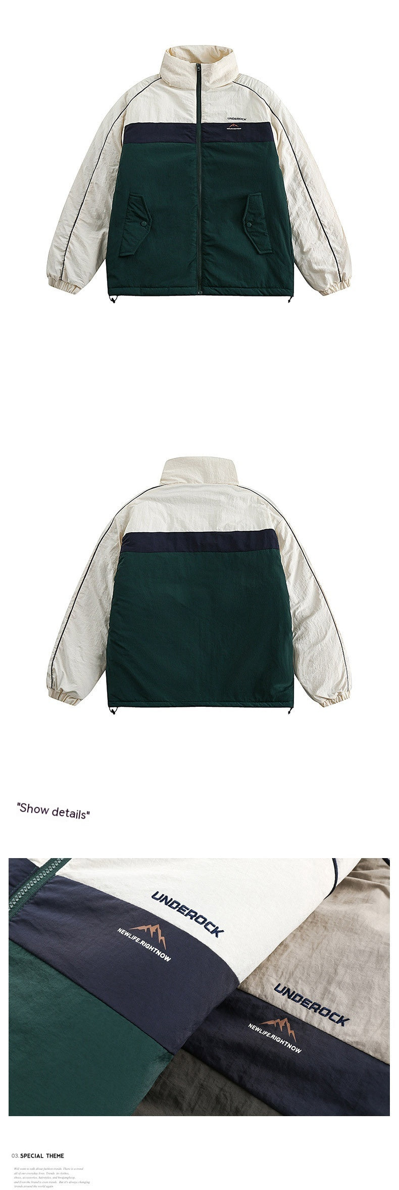 Casual Loose Solid Color Coat Japanese Trendy Cotton-padded Coat Limorista