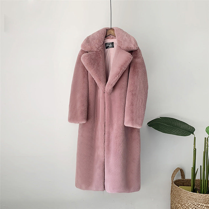Thick long fur coat faux fur faux fur coat Limorista