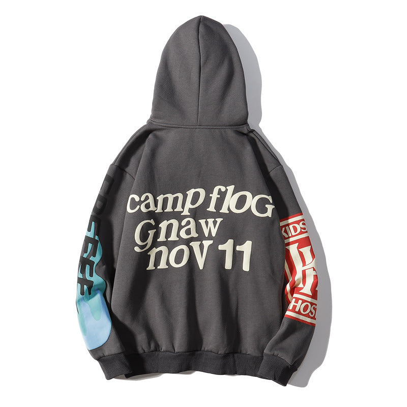 Graffiti alphabet print hoodie sweatshirt Limorista