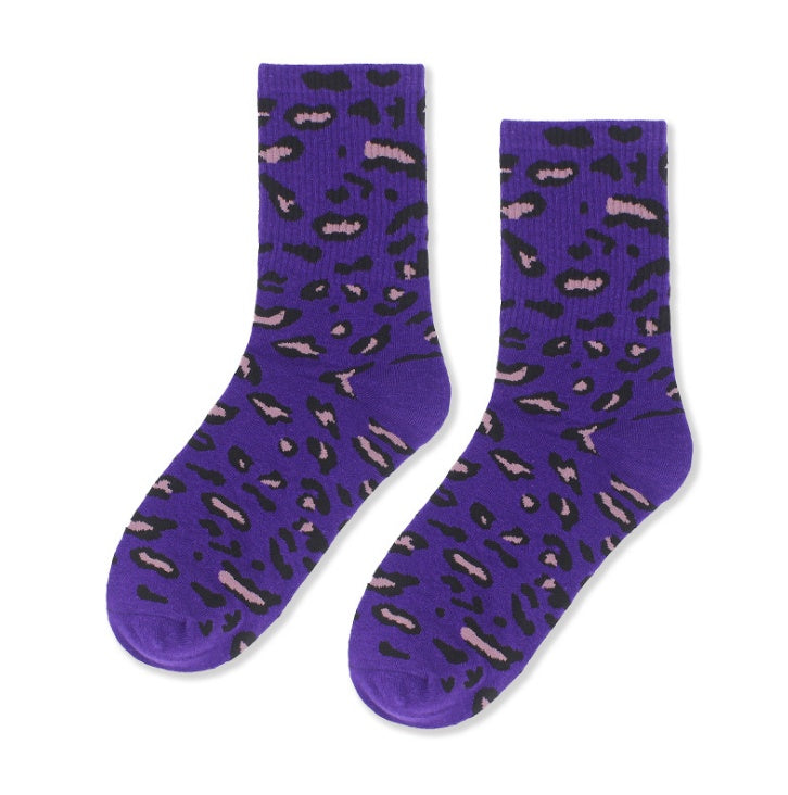 Leopard socks, female leopard, personality, tide, autumn and winter, Korean version, stockings Limorista