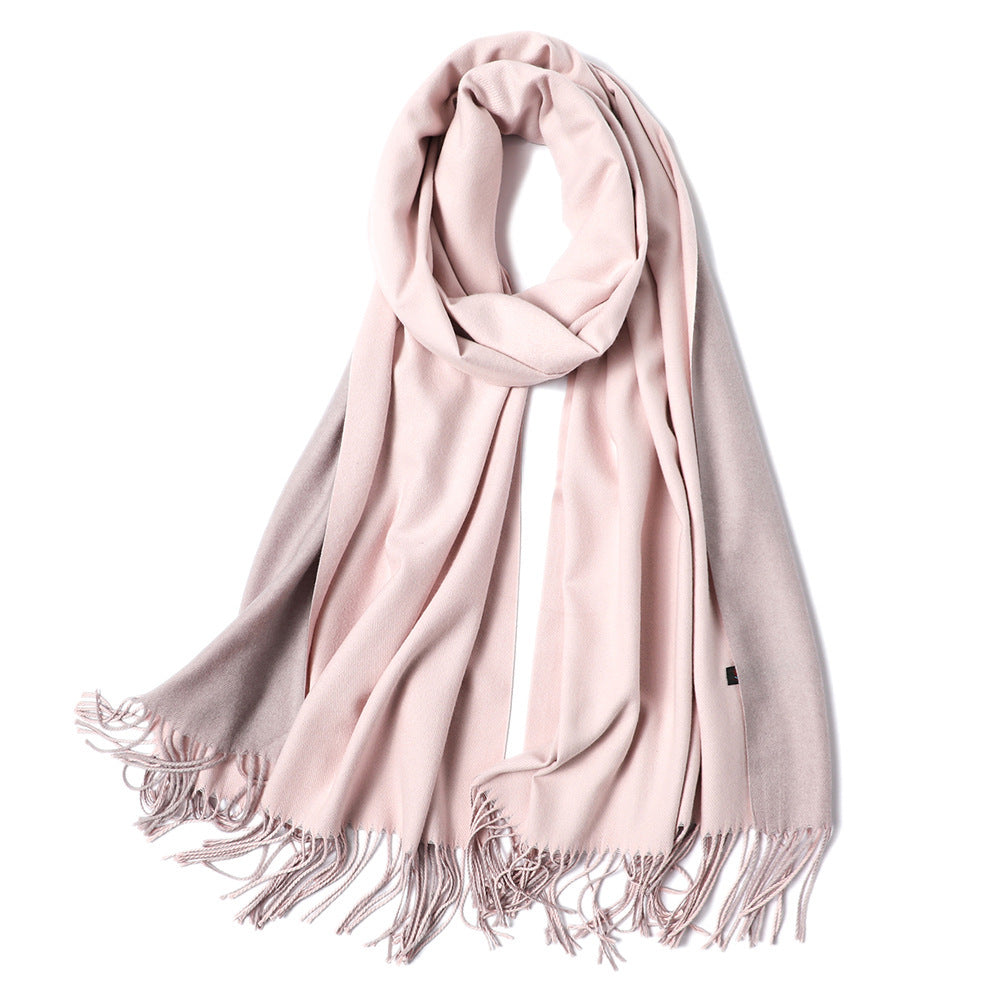 Korean double-sided faux cashmere shawl Limorista