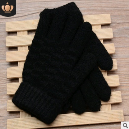 Knit Gloves Ladies Jacquard Touch Screen Warm Fashion Winter Gloves Limorista
