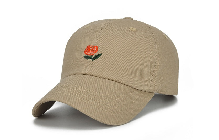 Flag Striped Male and Female Students Winter Personality Embroidery Duck Tongue Bend along Baseball Hip Hop Hat Soft Top Limorista