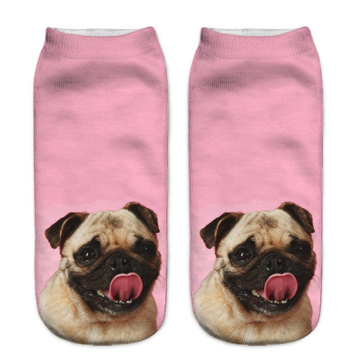 Popular Funny Unisex Short Socks 3D Cat Printed Anklet Socks Casual Socks Limorista