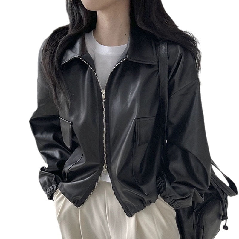 Versatile Long Sleeve Short Coat Women&