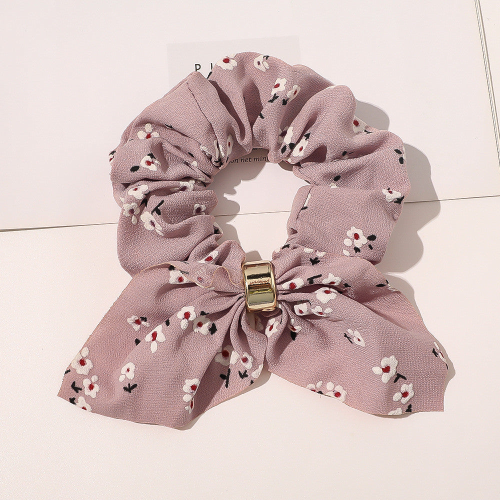 Chiffon Metal Buckle Large Intestine Ring Female OL Hair Accessories Limorista
