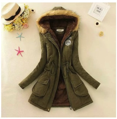 Thick Winter Jacket Women Large Size Long Section Hooded parka outerwear new fashion fur collar Slim padded cotton warm coat Limorista