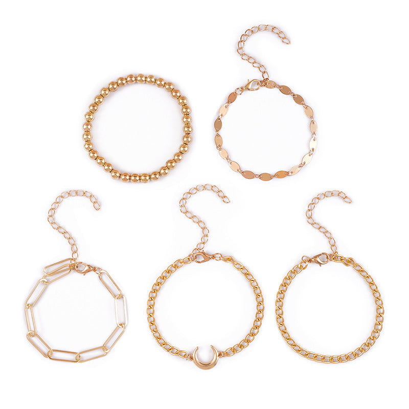 Alloy Chain Bracelet 5-piece Set Limorista