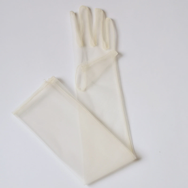 Tulle Plain Bridal Wedding Dress Gloves Limorista