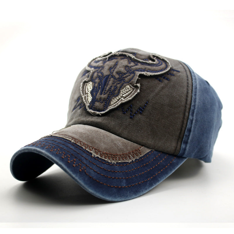 Washed Bull Head Baseball Cap Limorista