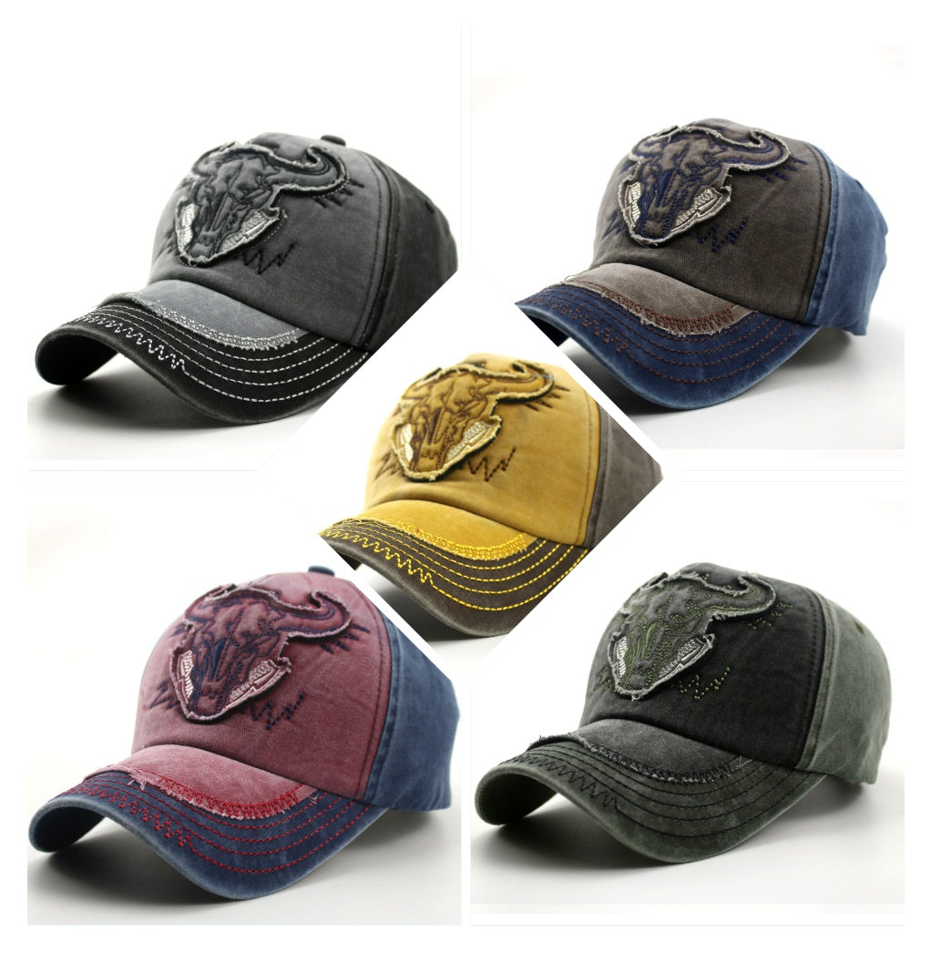 Washed Bull Head Baseball Cap Limorista