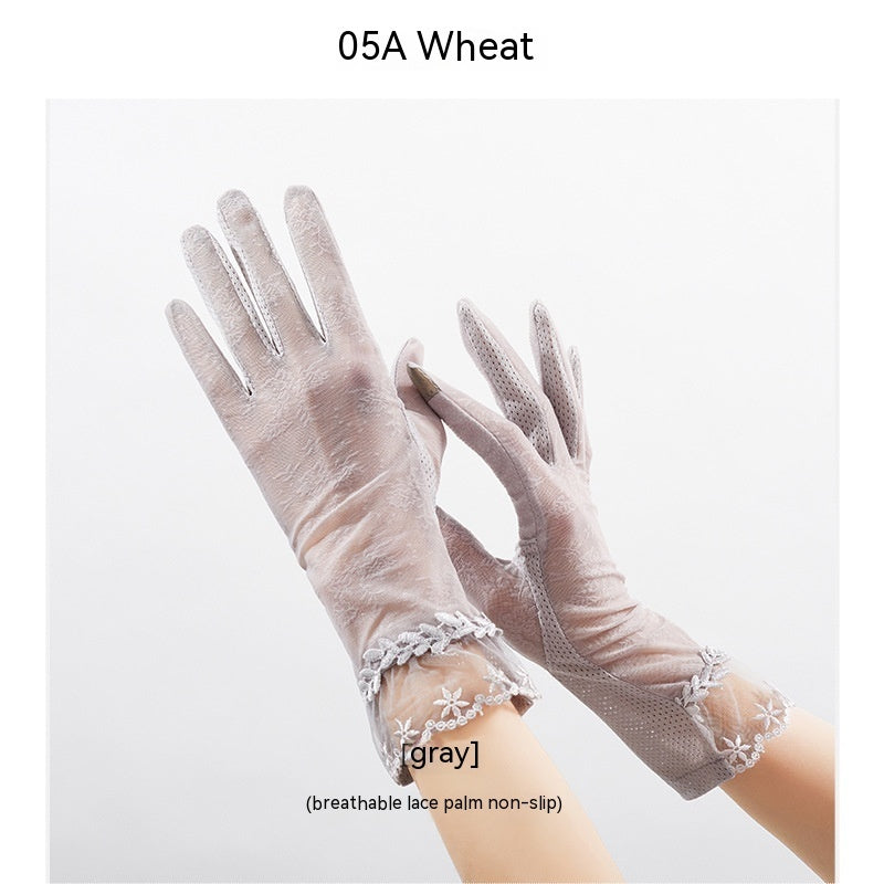 Lightweight Breathable Lace Sun Protection Gloves Limorista