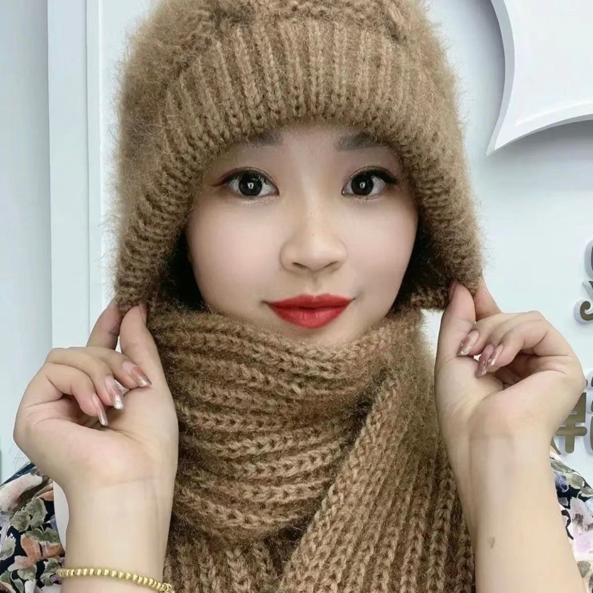 Autumn And Winter New Squirrel Woolen Yarn Braided Hat Limorista