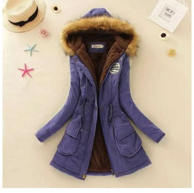 Thick Winter Jacket Women Large Size Long Section Hooded parka outerwear new fashion fur collar Slim padded cotton warm coat Limorista