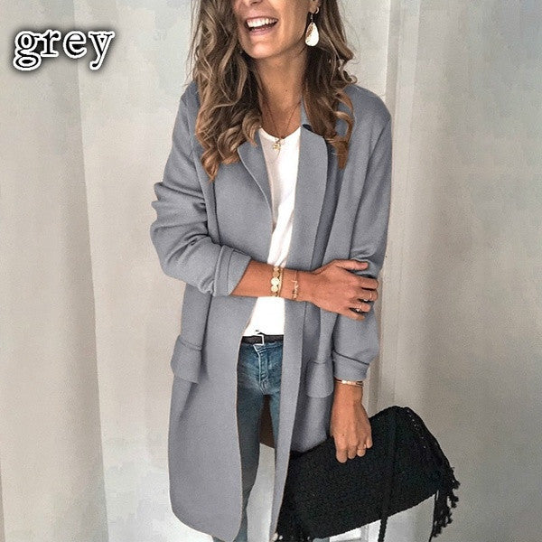 Long sleeve fake pocket casual blazer Limorista