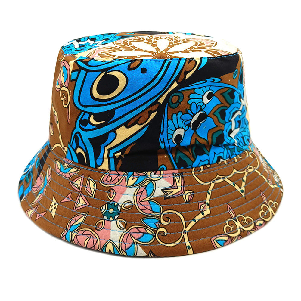 Geometric Bucket Hat Color Matching Printing Double-sided Wear Bucket Hat Limorista