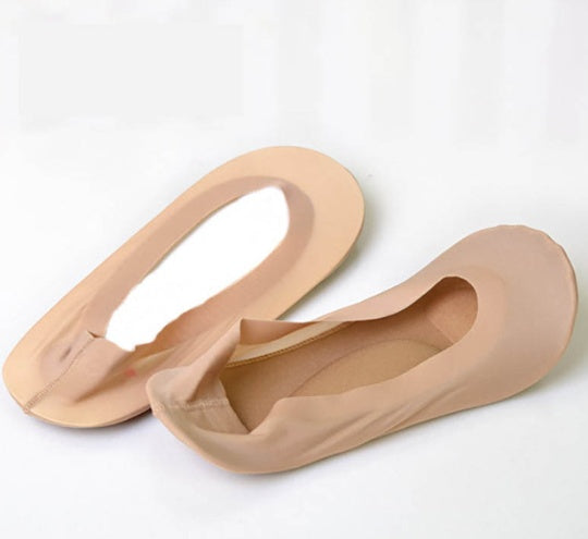 3D Arch Foot Massage Health Care Women Summer Socks Ice Silk Socks Shallow Mouth Silica Gel Invisible Slippers Feet Care Limorista