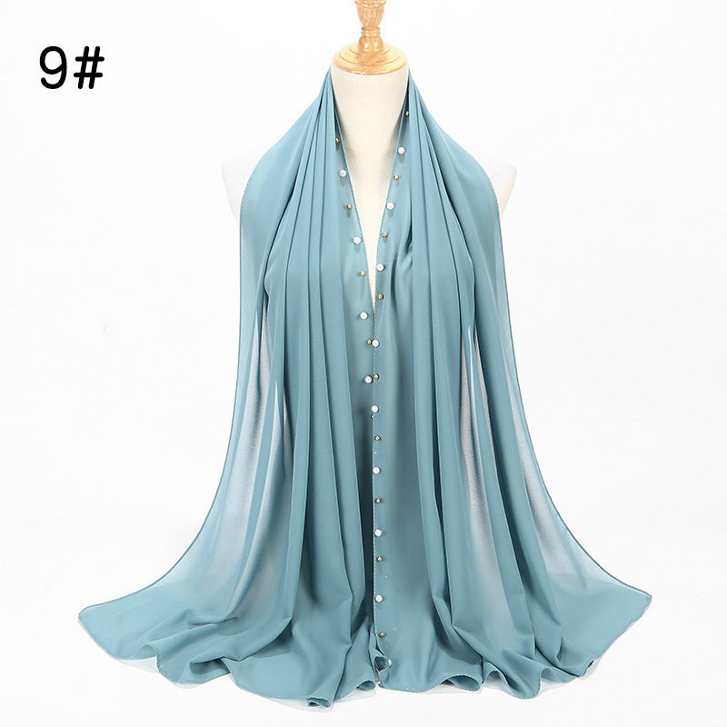Chiffon nail pearl scarf hijab Limorista