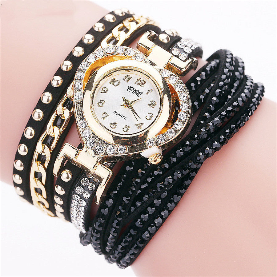 Ladies Round Diamond Love Dial Bracelet Watch Limorista