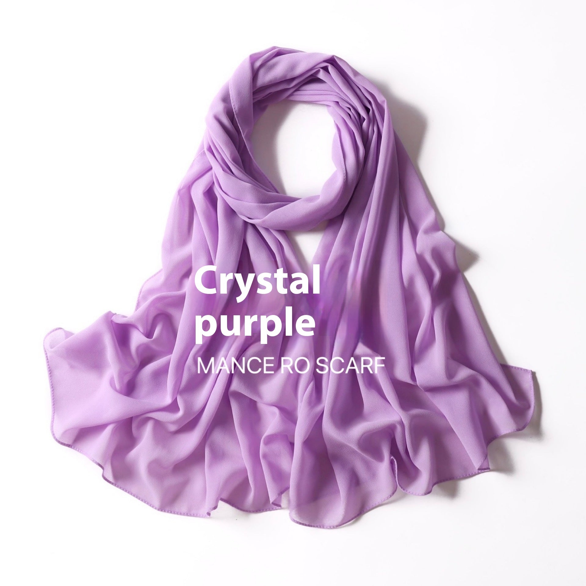 Pure Color Pearl Chiffon Scarf Headcloth Veil Chiffon Scarf Limorista
