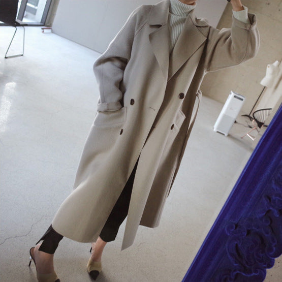 Womens Lapel Cashmere coat Limorista