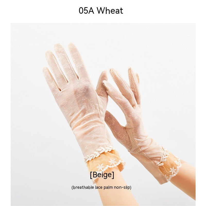 Lightweight Breathable Lace Sun Protection Gloves Limorista