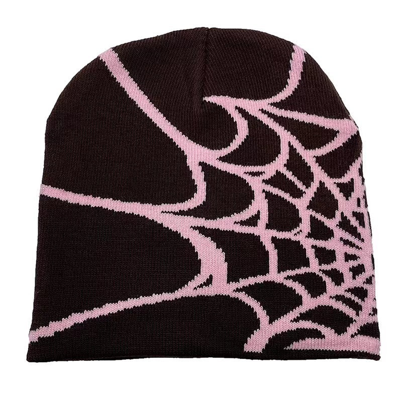 Spider Web Jacquard Knitted Hat Cold Protection In Autumn And Winter Limorista