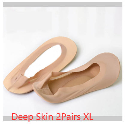 3D Arch Foot Massage Health Care Women Summer Socks Ice Silk Socks Shallow Mouth Silica Gel Invisible Slippers Feet Care Limorista