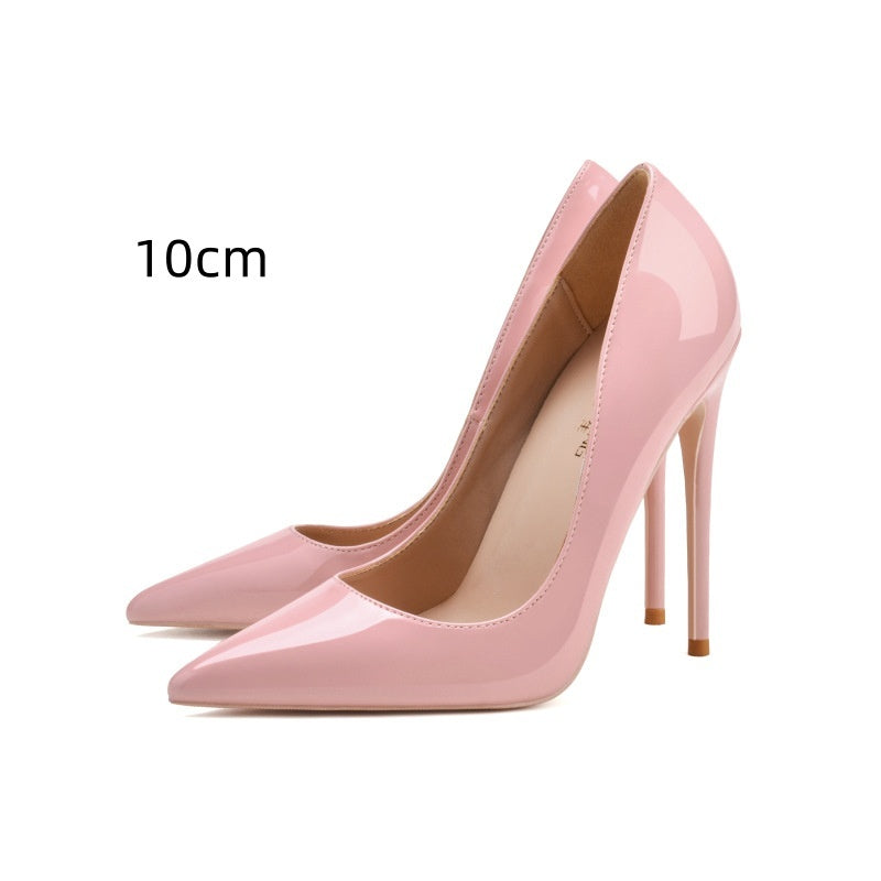 Pointed Toe Stiletto High Heels Size Patent Leather Single Shoes Limorista