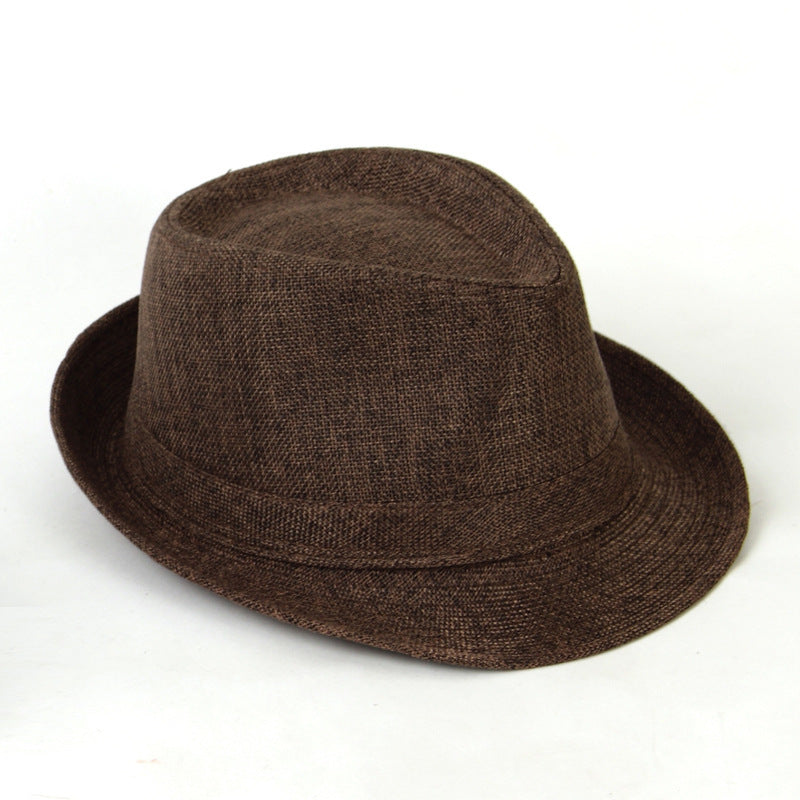 Manufacturers Supply Jazz Hat British Style Cotton And Linen Solid Color Top Hat Limorista