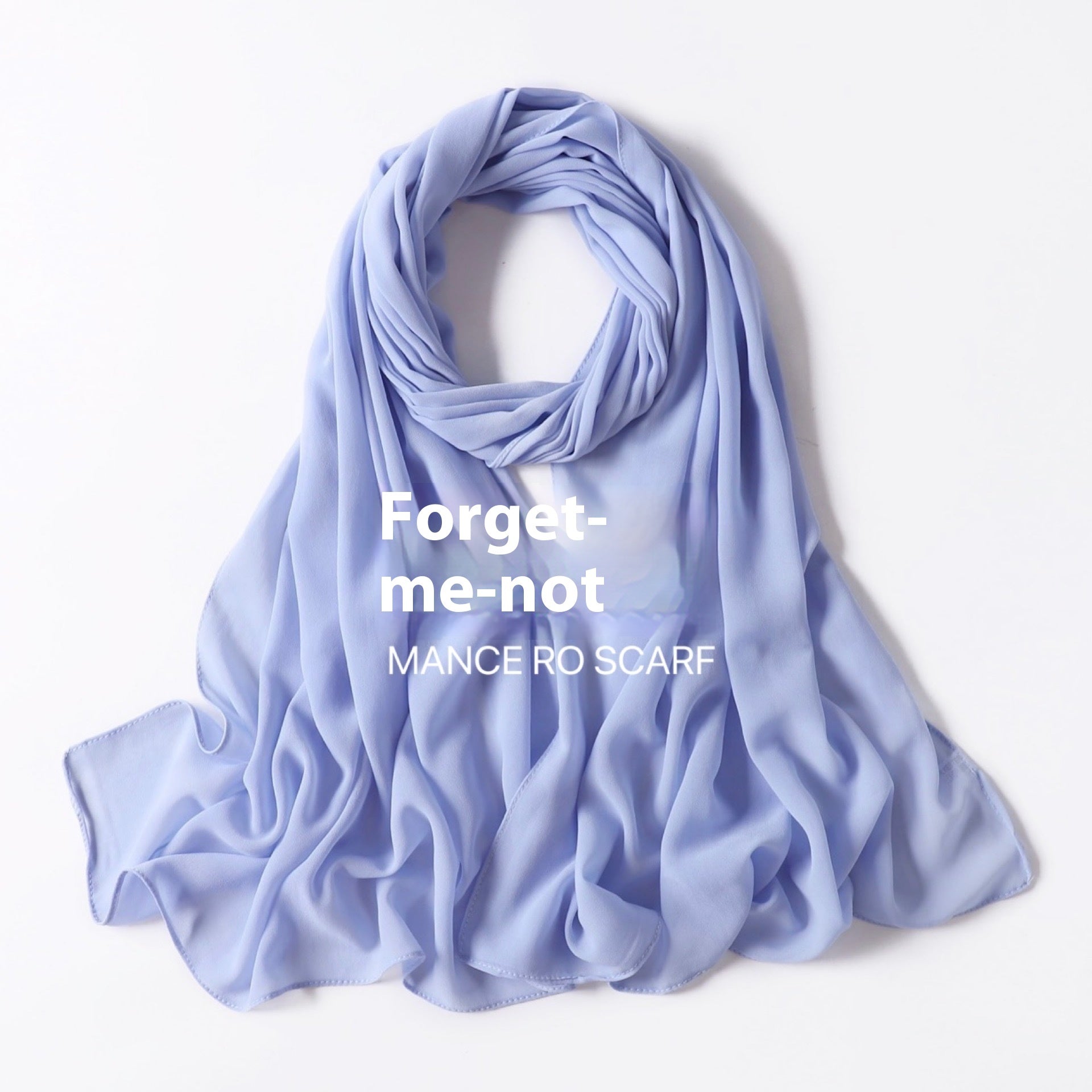 Pure Color Pearl Chiffon Scarf Headcloth Veil Chiffon Scarf Limorista