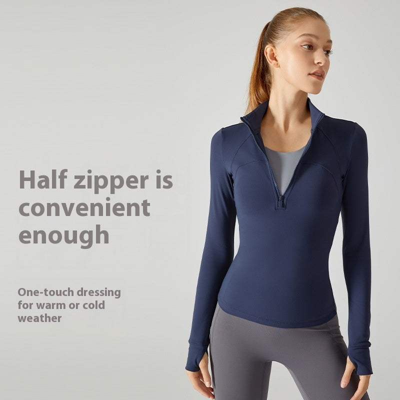 Fleece-lined Yoga Clothing Top Long Sleeve Fitness Limorista