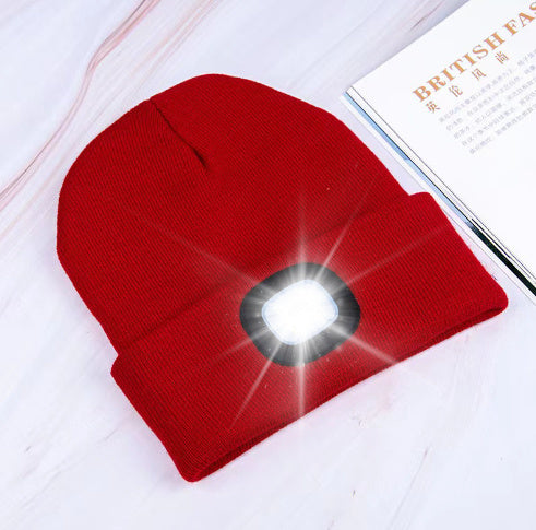 LED Knit Hat Button Cell Type Knitted Hat With Light Glowing Limorista