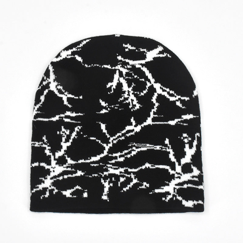 Spider Web Jacquard Knitted Hat Cold Protection In Autumn And Winter Limorista