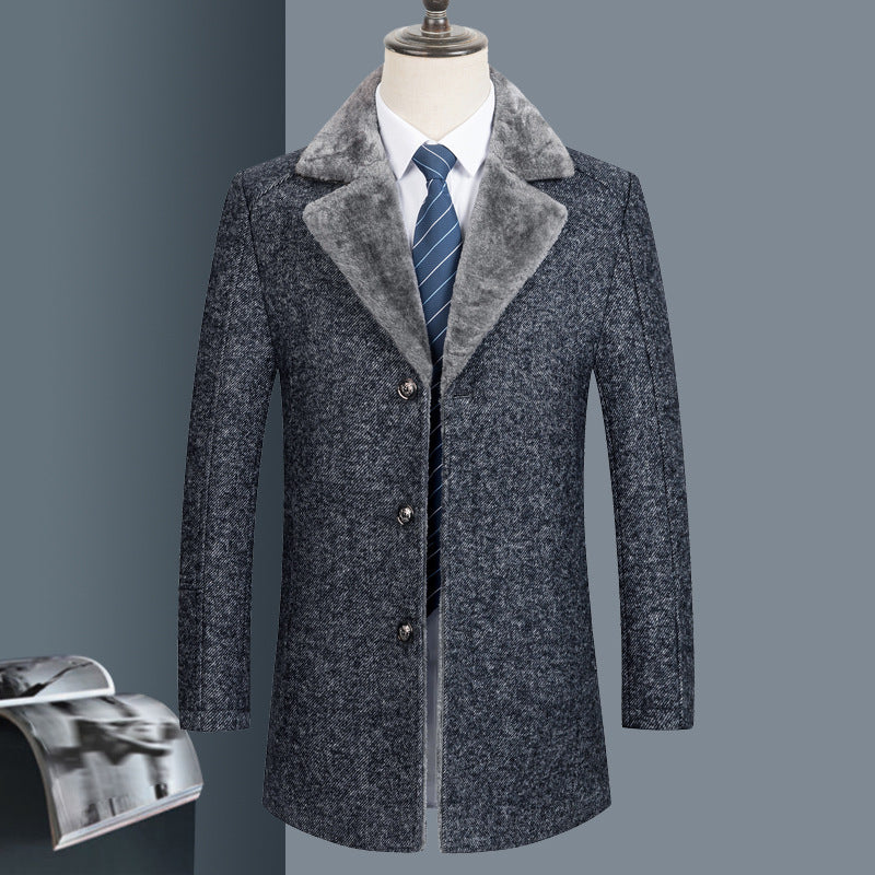 Woolen Coat Autumn And Winter Clothing Middle-aged Men&